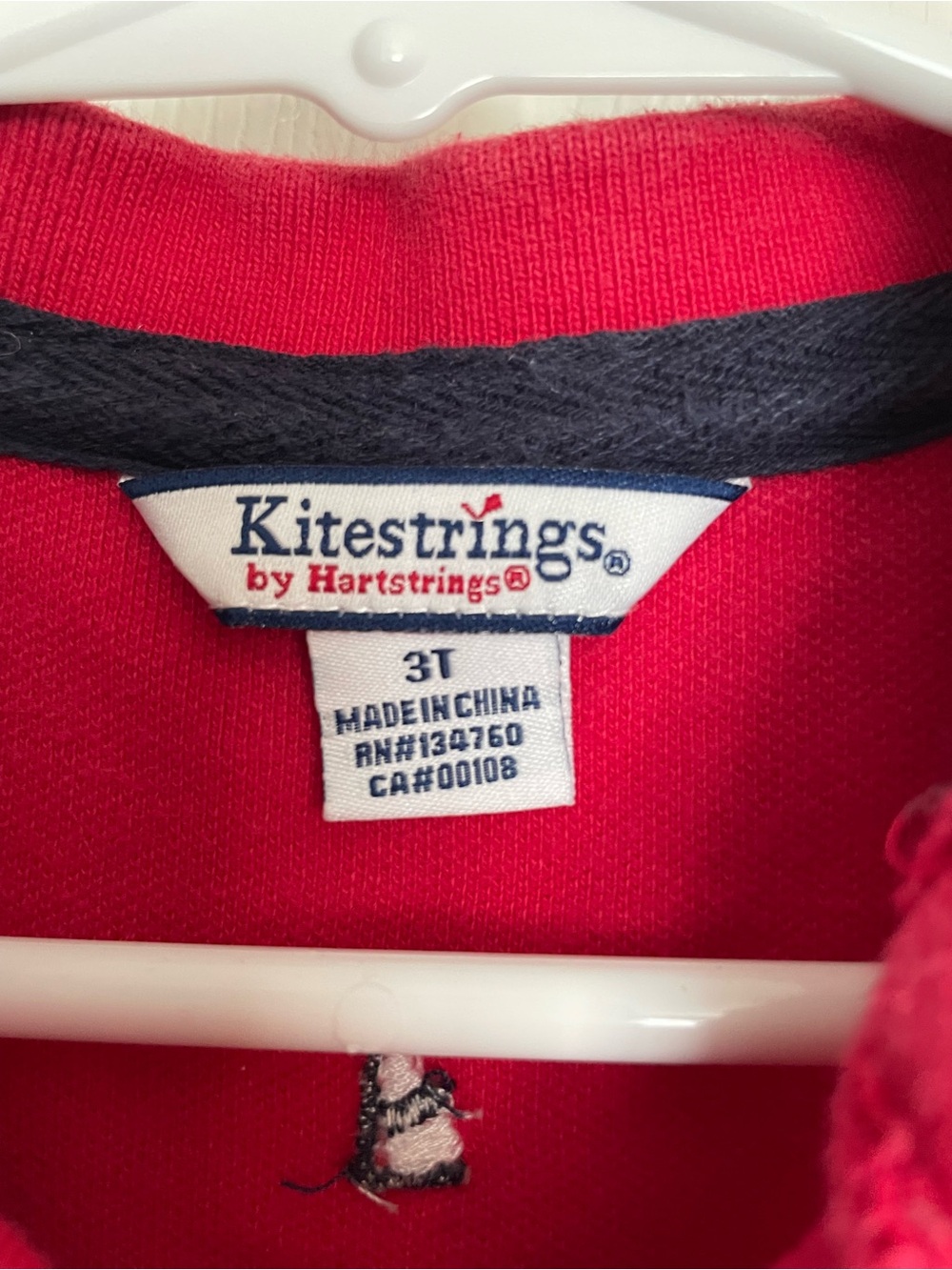Kitestrings by Hartstrings 3T Boys Red Sailboat Embroidered Polo Shirt - Picture 3 of 8